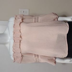 Mine soft pink peasant top